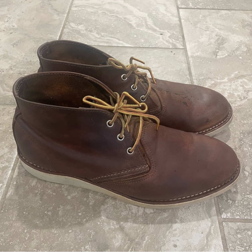 Red Wing Shoes Brown Leather Chukka Boots